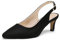 DREAM PAIRS Womens Slingback Sandals Pumps Pointed Toe Dress Party Court Shoes Ladies Kitten Heel Wedding Shoes,Size 6.5,Black/Suede,SDHS2234W-E