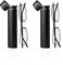 (2 Pairs) Lightweight Reading Glasses | Stylish Rectangular Frames in Black with Slim Metal Tube Cases by eye-spec (+3.0)