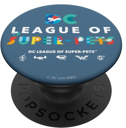 DC League of Super-Pets Art Deco Title with Super Logos PopSockets mit austauschbarem PopGrip