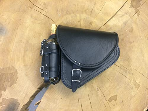 ORLETANOS Seitentasche Diablo schwarz kompatibel mit Harley Davidson Softail Breakout Heritage Leder Starrahmen Bobber VN900 VN800 Tasche Koffer
