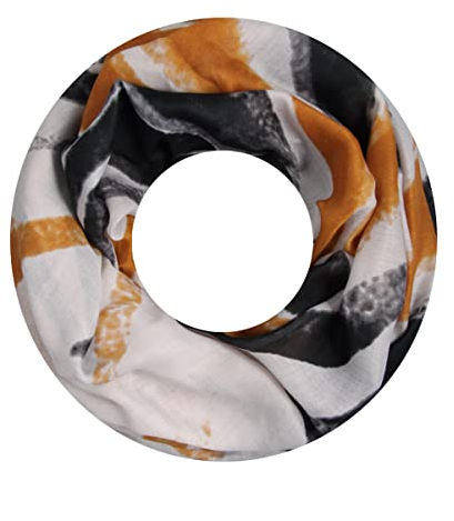 Majea Damen Loop Schal Schlauchschal Halstuch (880020) (orange 29)