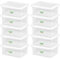 Plastic Storage Boxes Crystal Clear 11L Box & Lid Home Office Stackable Nestable - Pack of 10