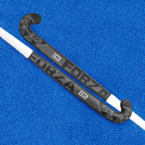 FORZA C95 Hockeyschläger – 95% Kohlenstofffaser | Mid/Pro/Low Bow (Grau, 95 cm (37,5) | Mid Bow)