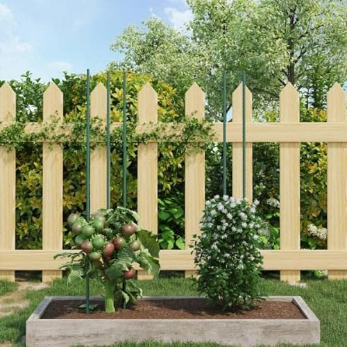 vidaXL Piquets pour Plantes de Jardin 30 pcs Vert 150 cm Acier, Support à Plantes, Support à Plantes grimpantes, Support de Plantes de Jardin