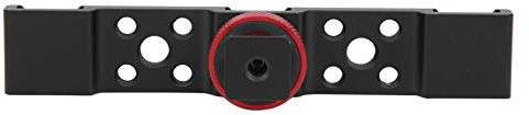 2 Stück Blitzschuh-Montageadapter, Verlängerungsstange, Halterungsständer für Kamera-Handy mit 3 Stück Blitzschuh-Halterung, Zur Erweiterung der Fotoausrüstung (Schwarz)