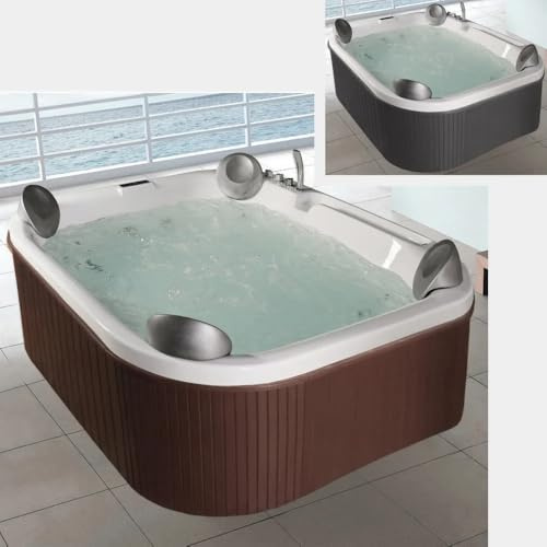 Bagno Italia Minipiscina hidromasaje spa relax 200 x 200 cm 37 chorros 6 plazas bluetooth led ozonoterapia