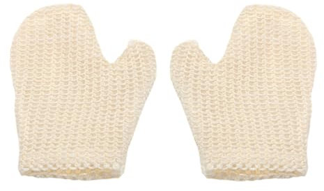 FRCOLOR 2St Badehandschuhe aus Sisal Peeling Handschuhe Exfoliate Gloves Handschuhe Bad Waschhandschuh Körper für Männer Frauen Kinder
