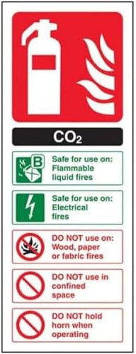 Estintore – CO2 ID – 75 x 200 mm, confezione da 10