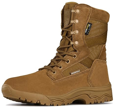 FREE SOLDIER Stivali tattici da uomo 8 pollici leggeri da combattimento Stivali da lavoro militari in pelle scamosciata durevoli Stivali da deserto