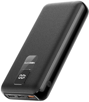 VEEKTOMX POWER BANK Bateria Externa Carga Rápida 30000mAh, Power Bank USB C 4 Puertos QC 3.0 & PD 20W Carga Rapida de Bateria Portátil con LED, Compatible con la Serie iPhone y Dispositivos Android...