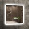 Home Glow Venti 60cm Quadratischer Badezimmerspiegel mit Beleuchtung LED Badspiegel mit Beleuchtung Badezimmer Wandspiegel LED Spiegel mit Berührungsschalter LED Badezimmerspiegel mit LED Frontlicht