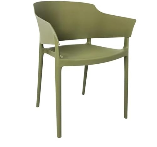 Bolero Lorenzo Plastic Stackable Cafe Chairs Green Tea (2 pack) DX971 | Saves floor space when stored; durable, low-maintenance seating for busy dining venues. Includes model DX971.