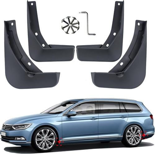 vmwia Auto KotflüGel SchmutzfäNger FüR VW Passat B8 Estate alltrack b8 2014-2023, Vorne Und Hinten Auto Spritzschutz SchmutzfäNger Wasserdicht Und VerschleiFest.