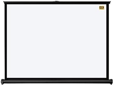 KPEGAXS Pequeño Retráctil Pantalla Proyector Mini Sobremesa Pantalla Proyección 20 Pulgadas Portátil Exterior Pantalla De Película para Juegos(20inch(16:9))