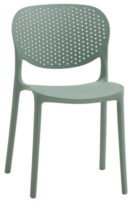 KONTE.DESIGN Juego de 4 sillas MAIORCA de Polipropileno Verde, apilables