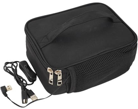 USB Portable Food Warmer - de almuerzo USB Warmer, almuerzo Warming Tote para viajes de oficina - Calefacción portátil con cable USB - de calentamiento de microondas para casa negra de