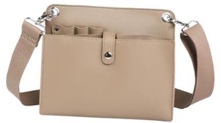 Oshhni Haart Schere Tasche Organizer PU Leicht mit verstellbarem Riemen Frisur -Werkzeug -Werkzeug -Tasche für Groomers Friseur, Kaffee