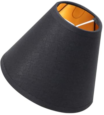 Abat-jour en Tissu Noir pour Plafonnier, Lampe Domestique | Accessoire Simple pour Salon et Maison, Protège la Lampe, Crée une Atmosphère Chaleureuse et Romantique