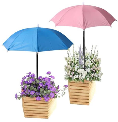 Lyreh 2pz Ombrelloni Esterno per Piante, Parasole da Giardino Che Protegge dal Sole Cocente per Fiori Frutta Verdura Patio