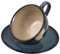 TOPPERFUN Taza De Té Con Platillo De Cerámica Diseño Japones Para Desayuno Duradera y Fácil De Limpiar