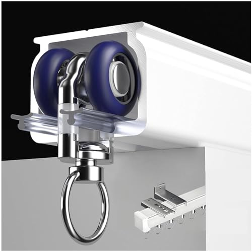 Vorhangschiene Aluminium füR Decke/Wand, 50-1500 cm Gardinenschiene 1 Laufig mit Leisen Rollen FüR Raumteiler Oder Sichtschutz In Wohnung, Gardinenstange Weiß(690cm)