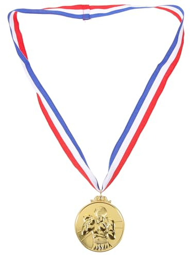 GARVALON Médailles De Boxe Lot De 5 Médailles De Sport avec Cordons Récompenses pour Compétition Jeux Et Course Bords Lisses 2.76X2.56X0.16 in
