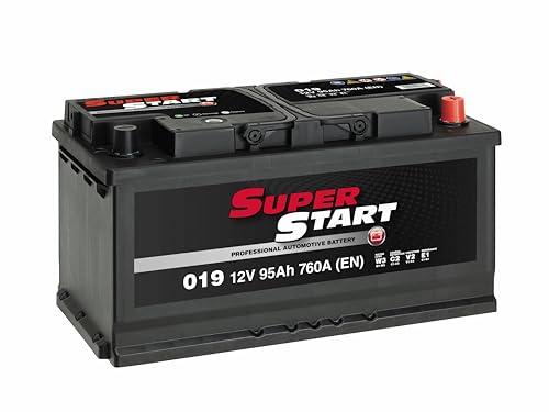 Super Start 019 12V 95Ah 760A Car, Van & SUV Replacement Battery | Maintenance Free, Vibration & Shock Resistant, Enhanced Safety Features, Fully Charged & Ready to Fit
