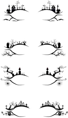 Zambuph Halloween Lidschatten Aufkleber Kit Papier Party Performance Cosplay Fotografie Temporäre Eyeliner Kunst Make up Mädchen