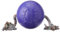 Jolly Pets Romp-n-Roll, Balle Jouet avec Corde, pour Chien, Taille L 20,3 cm, Violet, Grandes Races