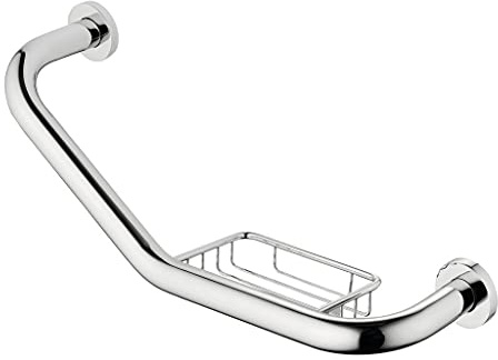 Ideal Standard IOM Grab Rail And Soap Basket, Chrome, A9114AA