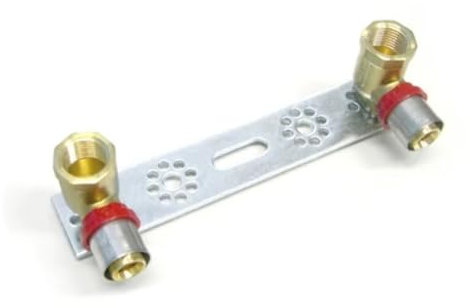 Tiemme Staffa e raccordi terminali 16 x1/2 mm per Tubo Multistrato a pressare, Multicolore, Standard