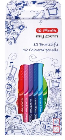 Herlitz 11370152 Buntstifte my.pen dreikant 12er FSC