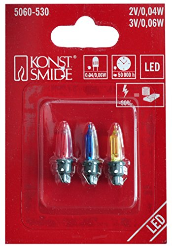 Konstsmide 5060-530 Ampoule, Acrylique, 2G7, 25 W, Multicolore, 3 Unité (Lot de 1)
