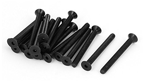 sourcing map M5 x 50mm Vollgewinde Flachkopf Innensechskant Senkschrauben Schrauben 20 Stücke DE de