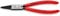 Knipex Circlip Pliers for internal circlips in bore holes black atramentized, plastic coated 320 mm (self-service card/blister) 44 11 J4 SB