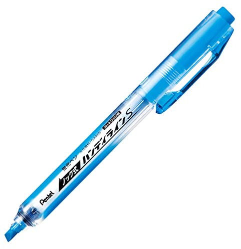 Pentel Knock Type Fluorescent Pen Handy Line S Sky Blue
