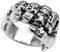 SoulCats Edelstahl Ring Faust Biker Herren Gothik Schädel Skull Skelett Death massiv Kreuz, Größe: 20 mm