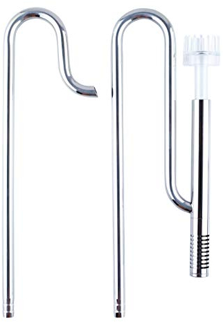 Q-Grow hochwertiger Aquarium Einlauf Auslauf 16/22 aus Edelstahl - mit Oberflächenskimmer