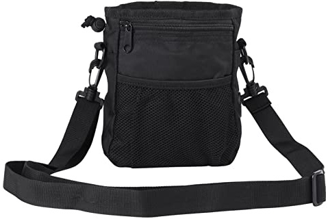 FILFEEL Pet Treat Bag, Dog Obedience Training Waist Pouch Food Snack Small Items Hands-Free Storage Bags Carry-All Treat Bags for Pet Puppy Training Travel Doggie Walking(Black)
