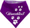 beidseitiges Multicolor Hunde Wende- Halstuch (Fb: lila-Pflaume) (Gr.1 - HU 27-30 cm) mit Ihrem Wunschtext