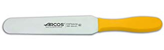 Arcos Serie 2900 - Caja 6 uds Espátula - Hoja de Acero Inoxidable Nitrum de 200 mm - Mango inyectado en Polipropileno Color Amarillo (6 UDS)