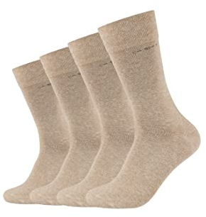 Camano Herren 3642000 Socken, Beige (Sand Melange 8300), (Herstellergröße: 43/46) (4er Pack)