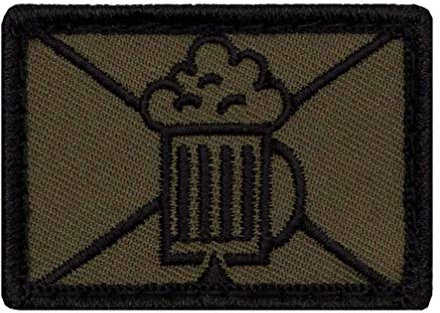 Café Viereck ® Bundeswehr Gebirgsjäger - Lustige Bier Taktik Zeichen Gestickt mit Klett - 5 cm x 3,5 cm