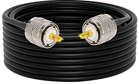 YILIANDUO RG58 10 Metros UHF Macho Cable UHF PL-259 Macho a Macho Antena Cable Baja pérdida de WiFi Conectores coaxiales para radioaficionado Radio móvil Aficionado Radio CB Radio Antena de Radio