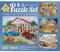 Bits and Pieces - Multi Pack of Four (4) - 300 Piece Jigsaw Puzzles for Adults - 300 pc Friendly Folk Set - Full Color Prints Included by Artist Kay Lamb Shannon