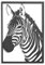 Metall Zebra Indie Aesthetic Deko - 50 cm x 70 cm - Industrial Schwarz Metallbilder Wanddeko Stier Deko für Zimmer Wohnzimmer Büro als Room Decor