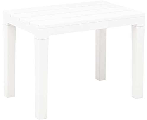 vidaXL Gartenbank, 2 Stück, Weiß, Kunststoff