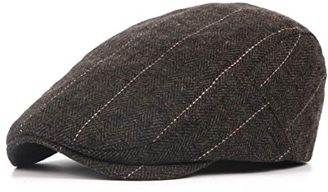 CHENGZI Herren Winter Flat Caps Hüte Schirmmütze Flat Cap Newsboy Hüte, coffee, One size