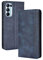 LEYAN Funda para OPPO Find X3 Lite Funda, Leather Folio Carcasa con Billetera, Magnética Premium PU/TPU Cuero FILP Case Cover con Soporte/Tapa Tarjetas (Azul)