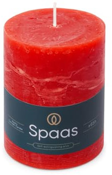 Spaas Rustikale Stumpenkerze 80/110 mm 65St. - rot